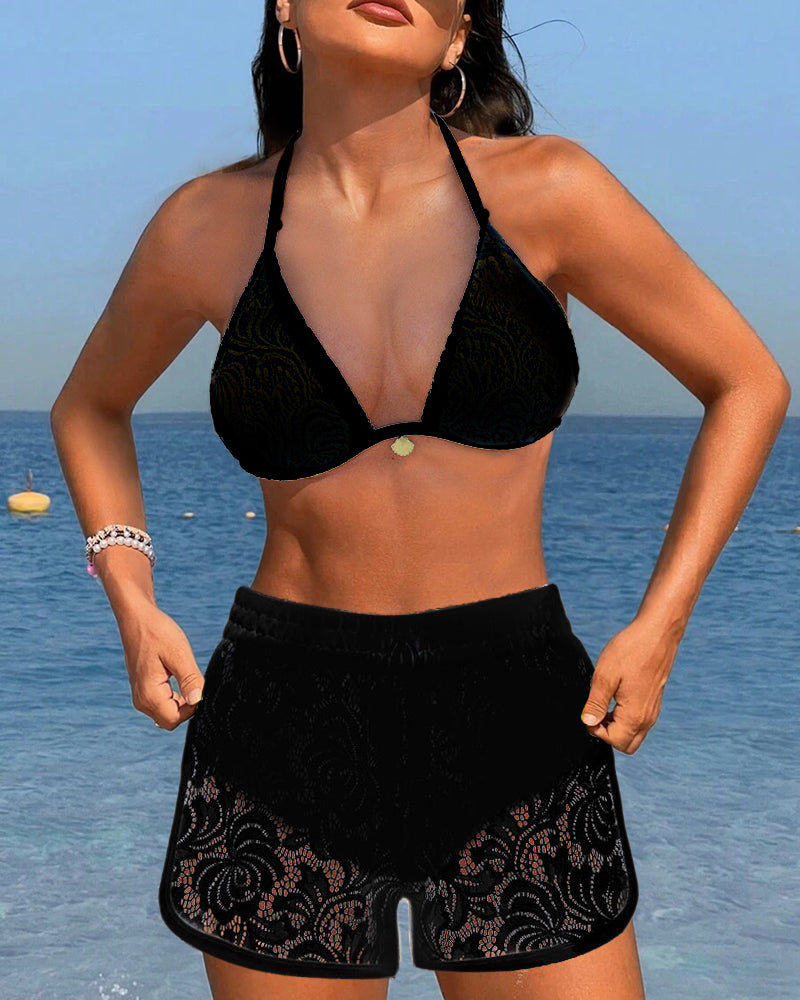 Marissa - Elegantiškas Nėrinių Bikini Komplektas