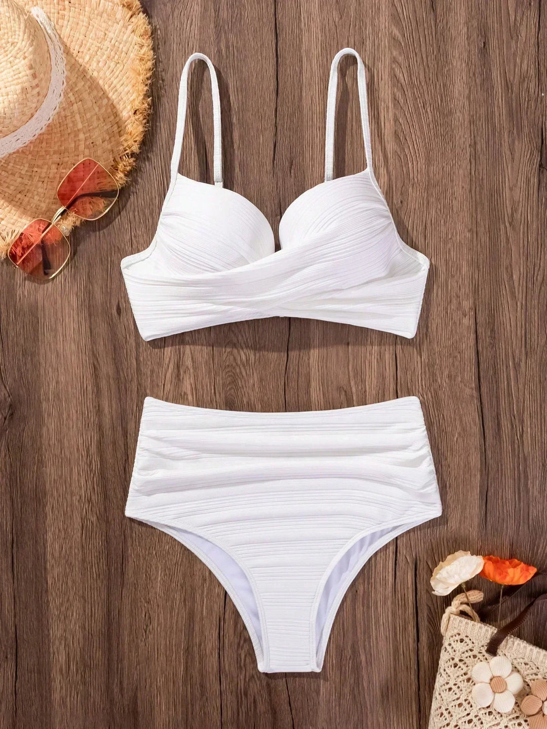 Sienna - Aukšto palaikymo kryžminė viršutinė dalis, aukšto liemens bikini