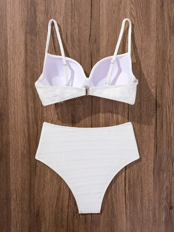 Sienna - Aukšto palaikymo kryžminė viršutinė dalis, aukšto liemens bikini