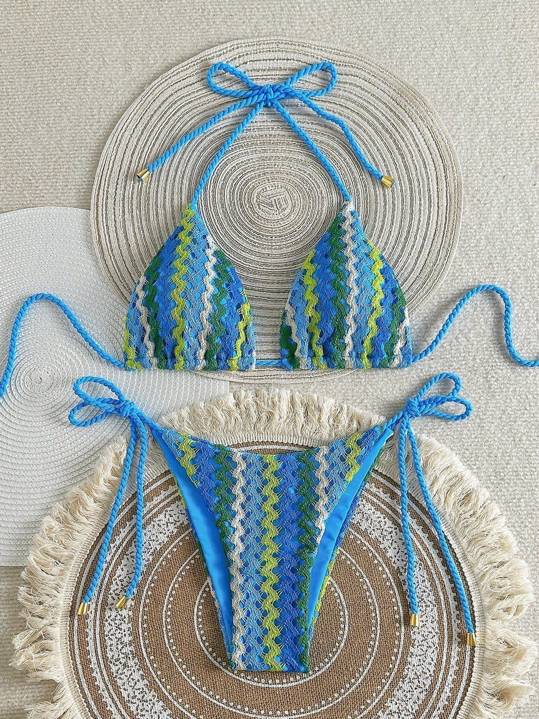 Adalynn - Nėrinių išvaizdos trikampis bikini