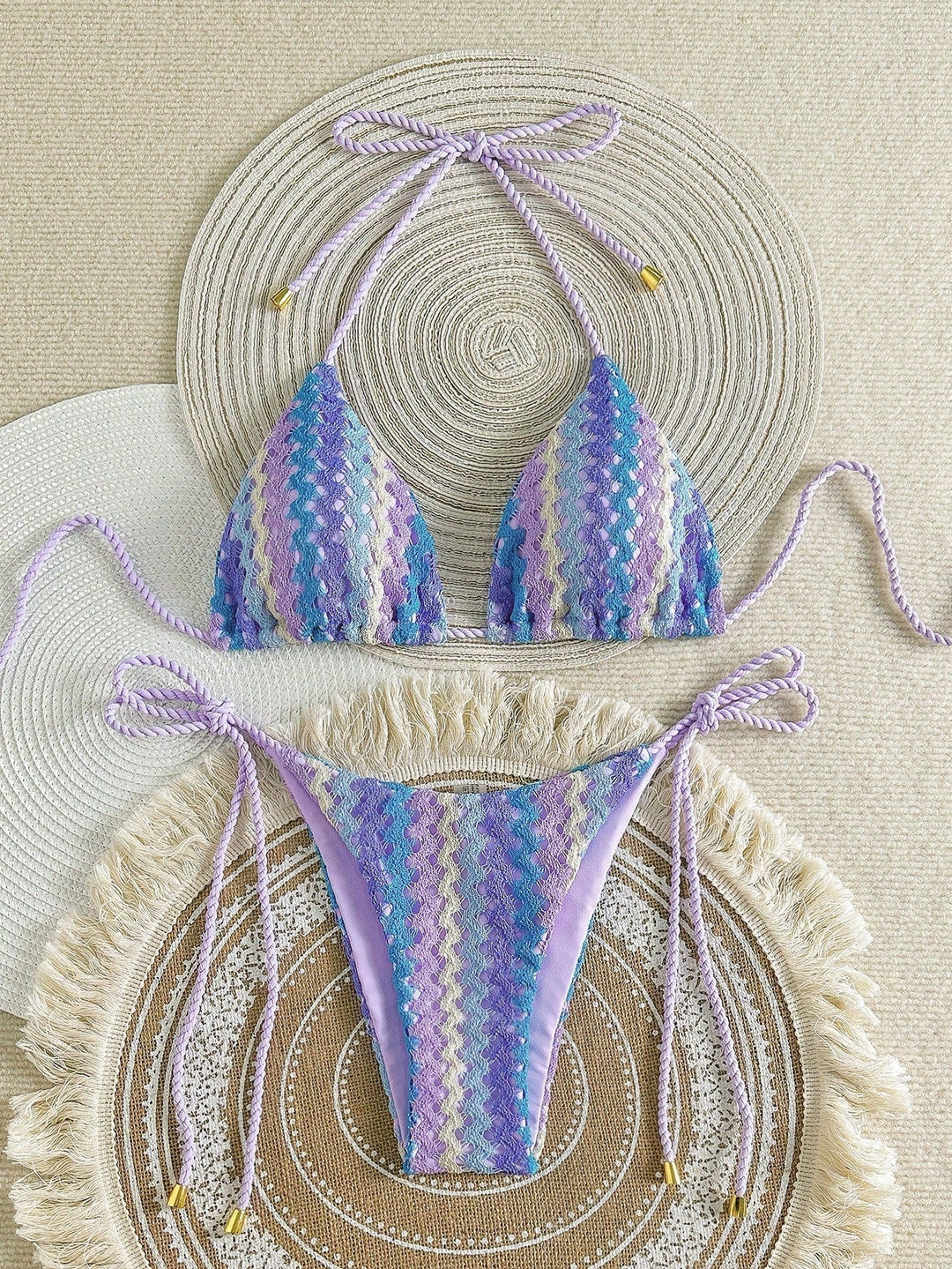 Adalynn - Nėrinių išvaizdos trikampis bikini