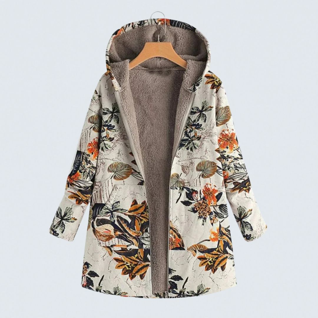 Madelyn - Gėlių Fleece Striukė