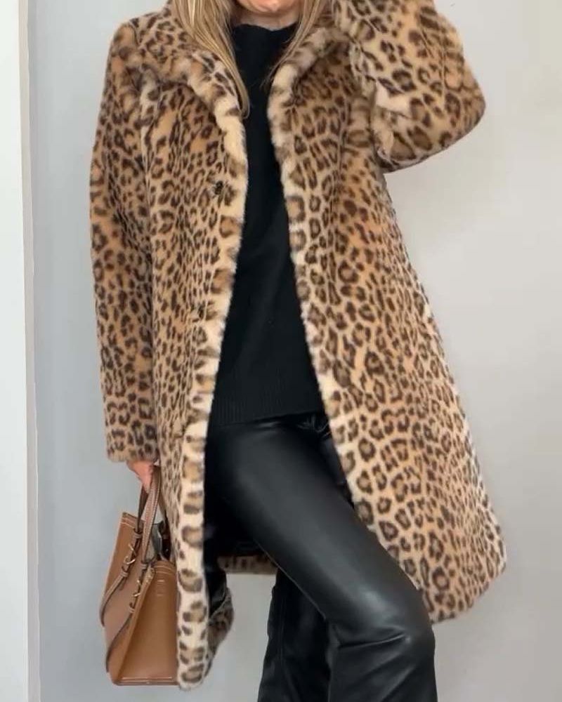 Harmonija - Leopardo Ilgas Švarkas