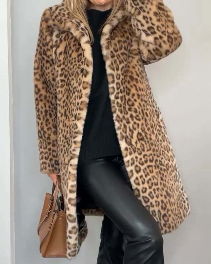 Harmonija - Leopardo Ilgas Švarkas