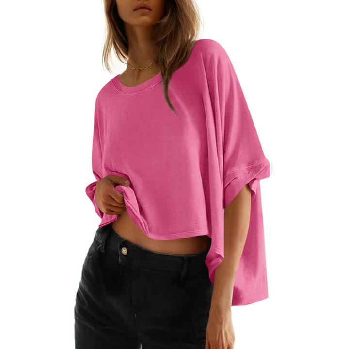 PHOEBE - Moteriškas klasikinis oversized laisvas marškinėlis