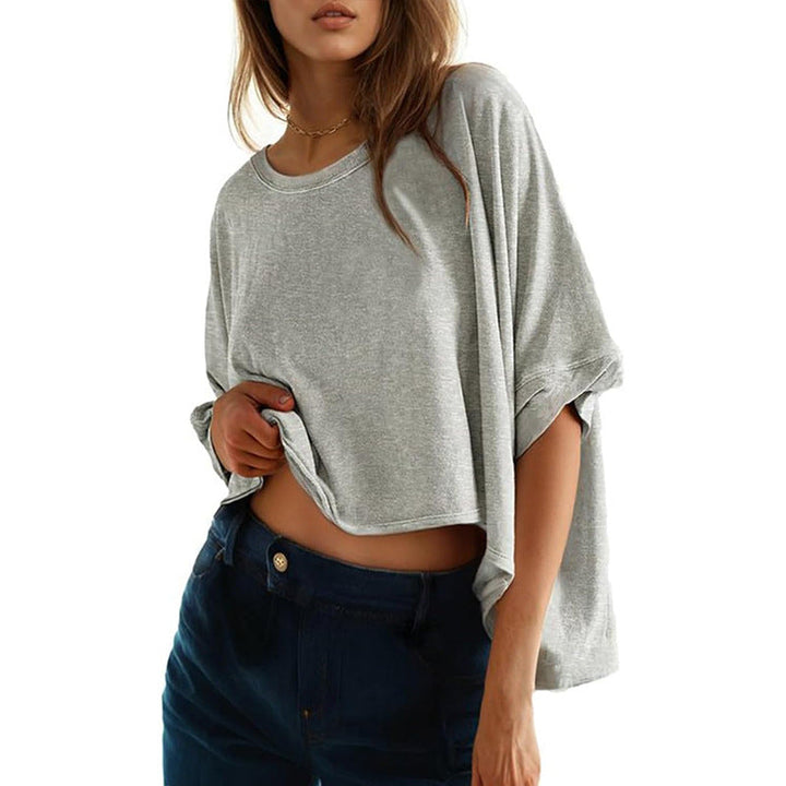 PHOEBE - Moteriška klasikinė oversize laisva marškinėliai