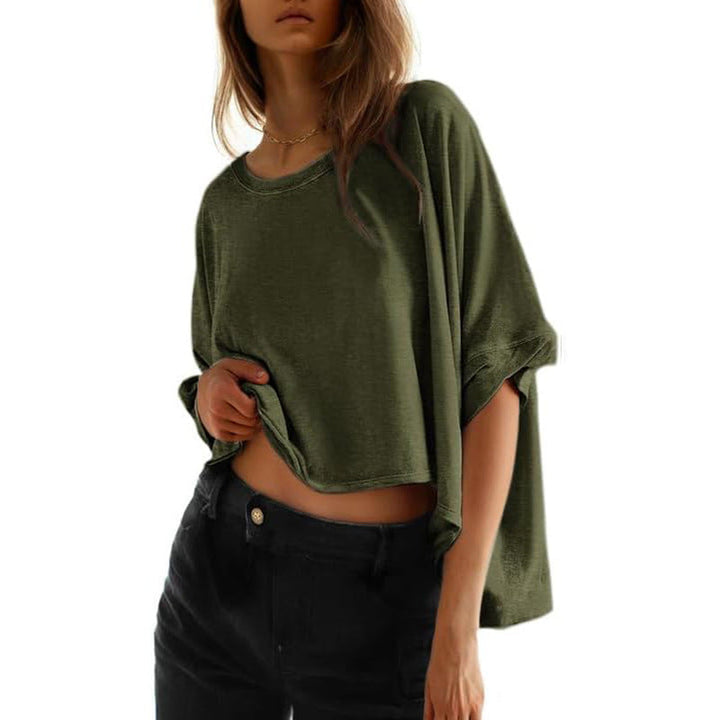 PHOEBE - Moteriška klasikinė oversize laisva marškinėliai