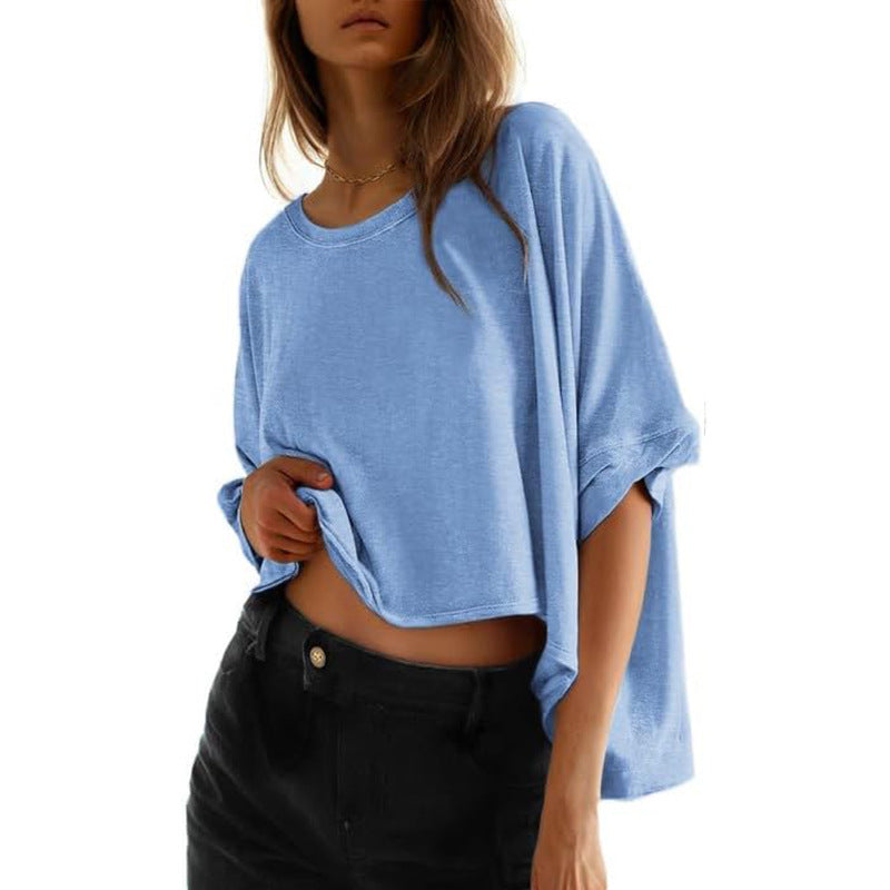 PHOEBE - Moteriškas klasikinis oversized laisvas marškinėlis