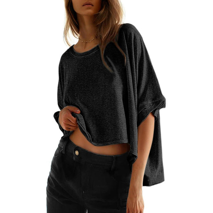 PHOEBE - Moteriškas klasikinis oversized laisvas marškinėlis