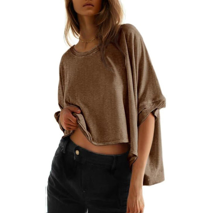 PHOEBE - Moteriškas klasikinis oversized laisvas marškinėlis