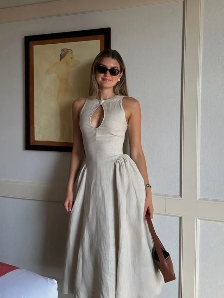 Stephanie - Elegantiška Midi Suknelė
