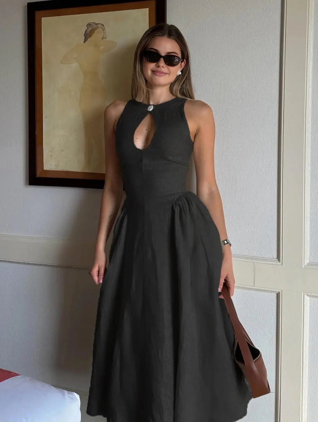 Stephanie - Elegantiška Midi Suknelė