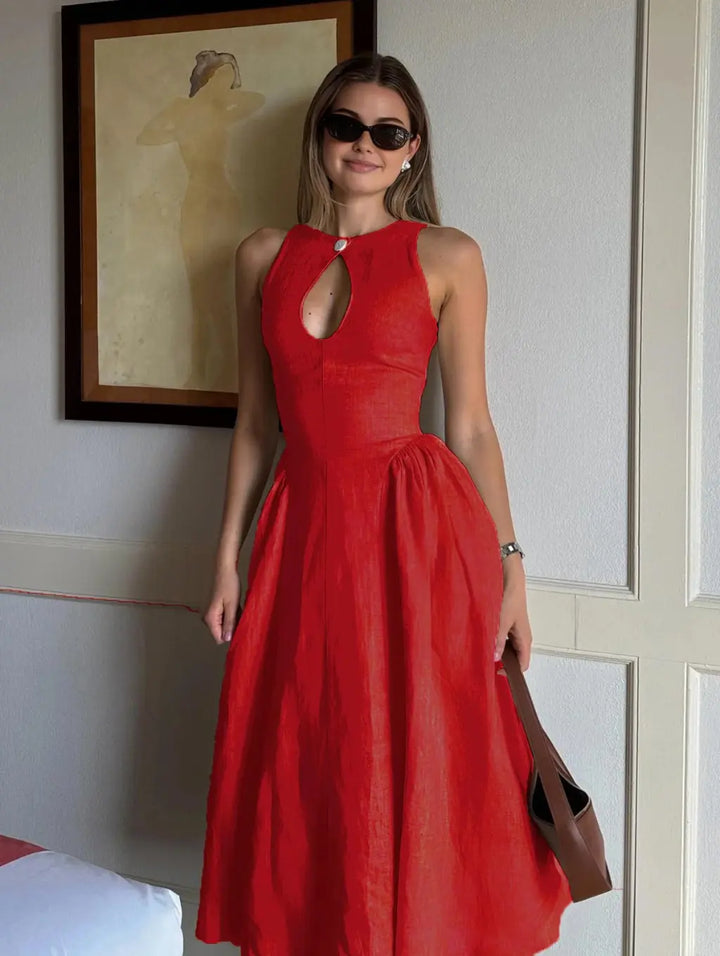 Stephanie - Elegantiška Midi Suknelė