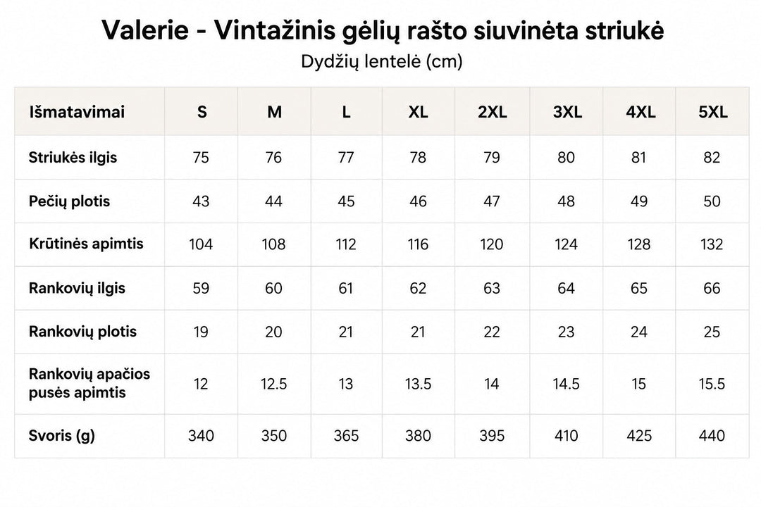 Valerie - Vintažinis gėlių rašto siuvinėta striukė