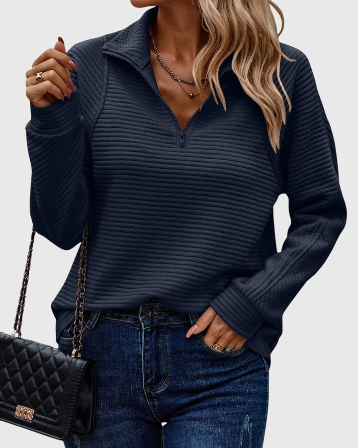 Naomi - Elegantiškas Megztinis su Užtrauktuku