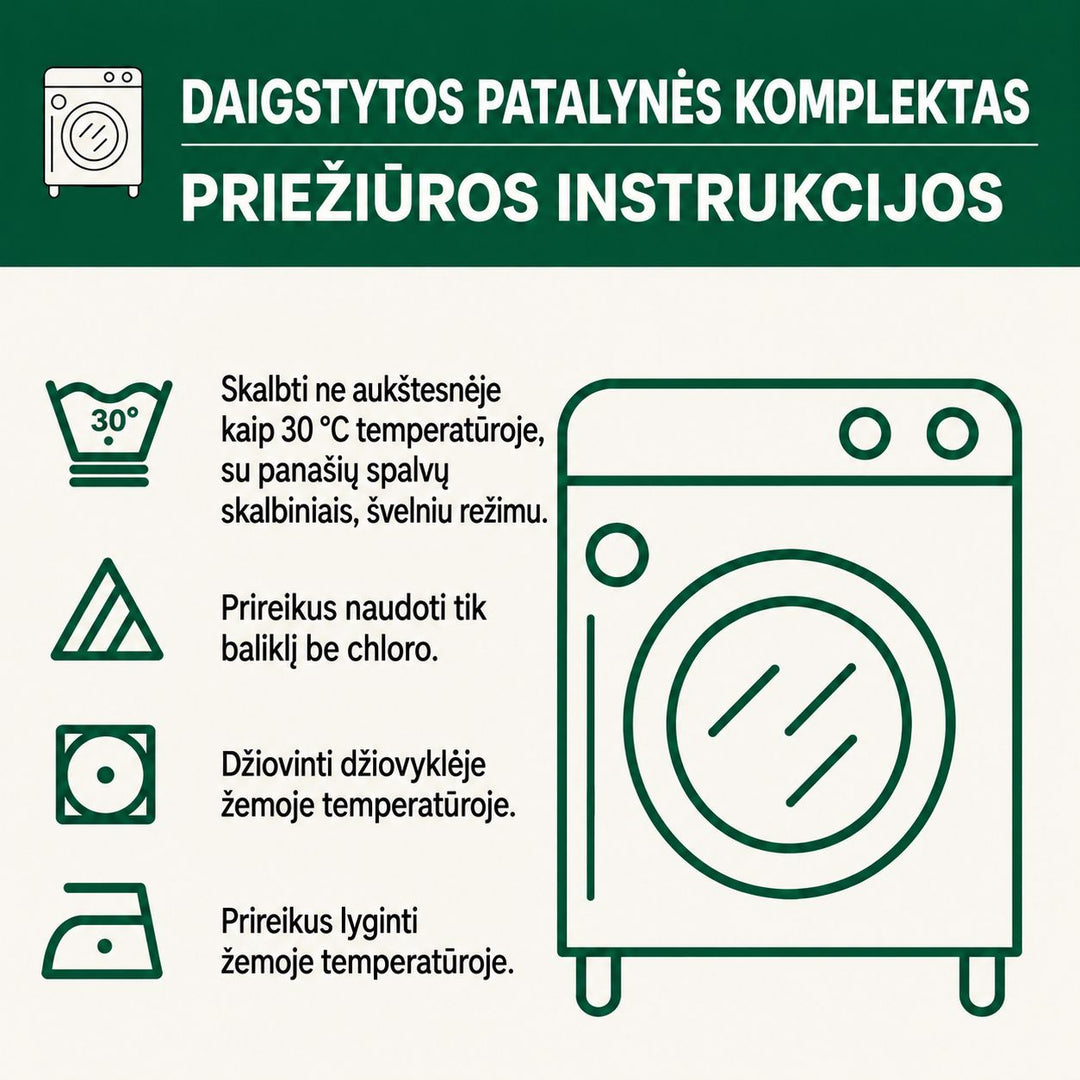 3 dalių siuvinėta patalynės komplektas – Įsimylėjęs širdis