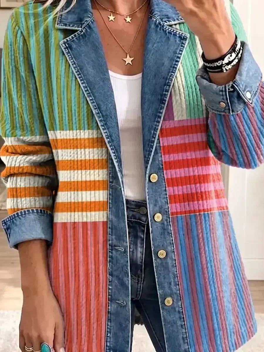Samantha | Retro Geometrinė Meno Striukė