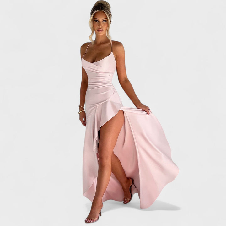 Kylie - Rožinė Maxi Suknelė