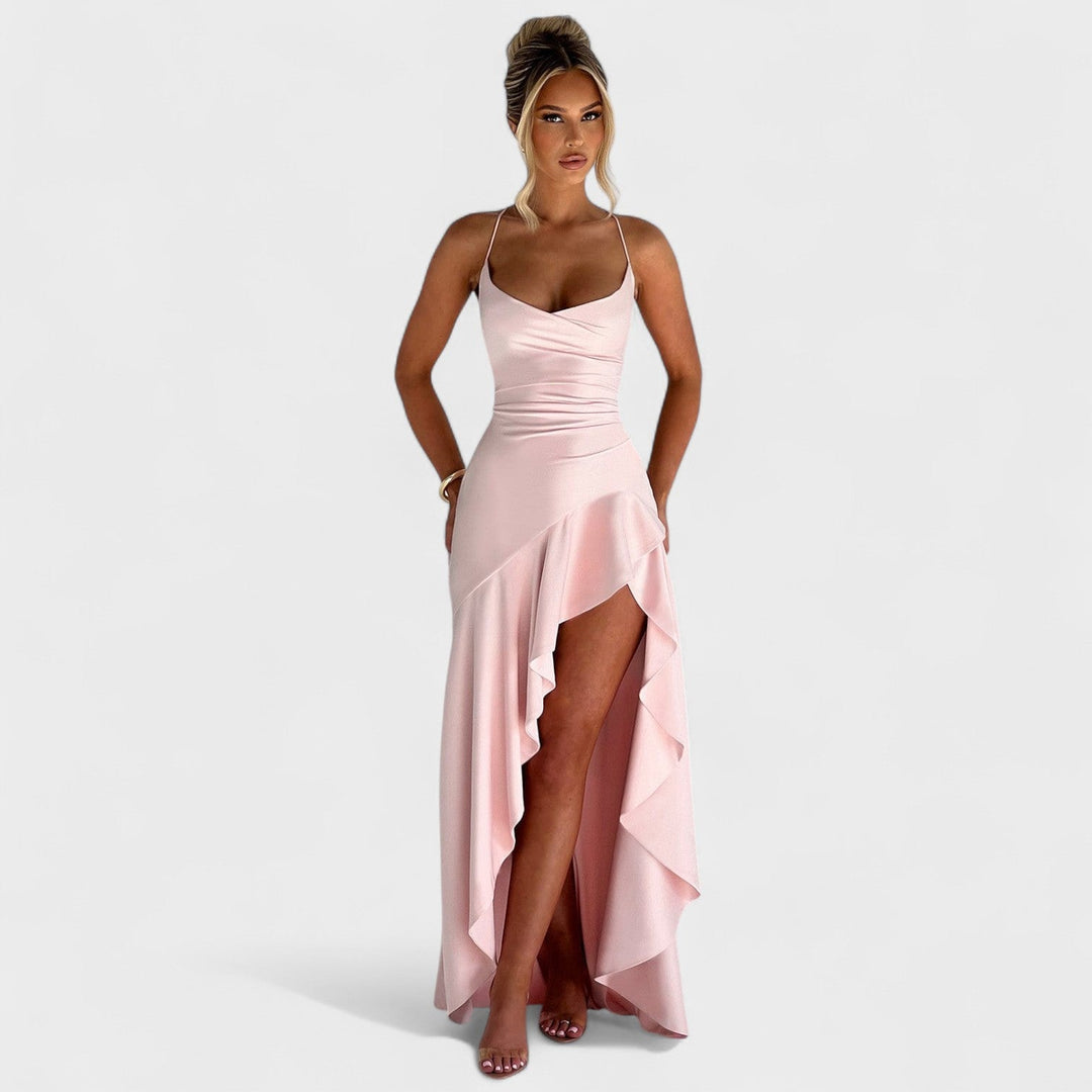 Kylie - Rožinė Maxi Suknelė