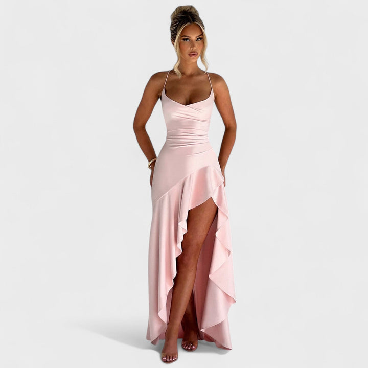 Kylie - Rožinė Maxi Suknelė