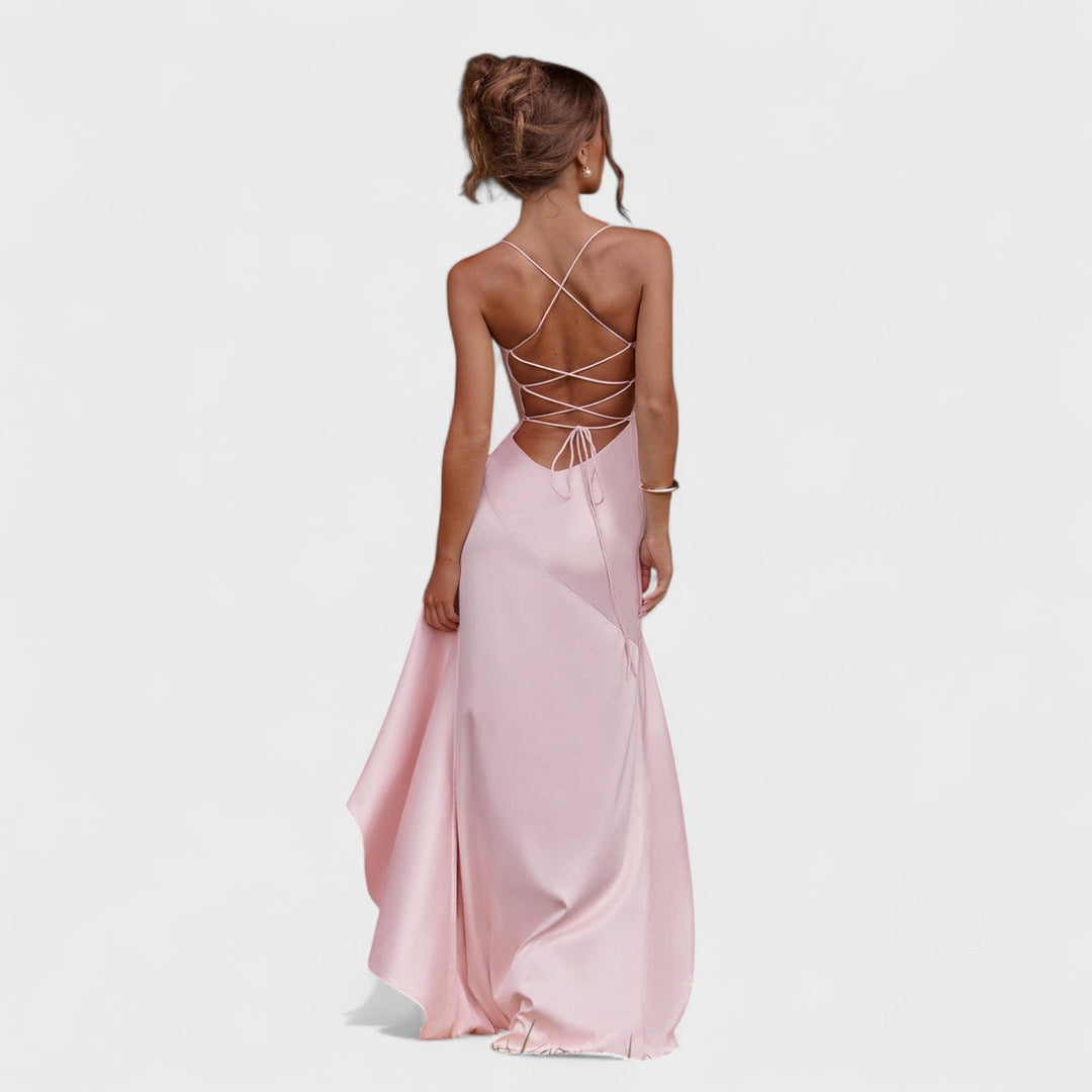 Kylie - Rožinė Maxi Suknelė